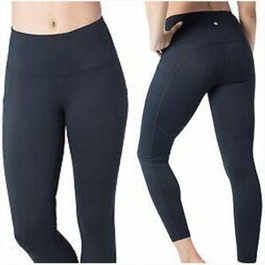 LAST 1 (Size L) Velocity Black No Sweat Ankle Length NWT